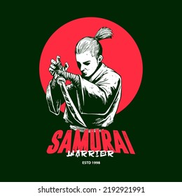 samurai artwork for t shirt design