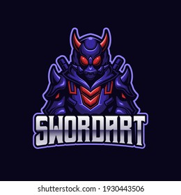 Samurai assassin esport logo gaming. Gamer icon avatar vector illustration