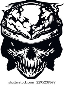 Samurai Schwarz-Weiß-Tattoo