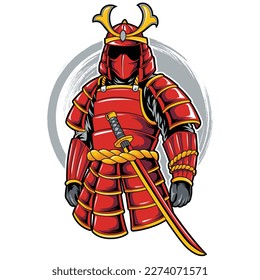 Samurai-Körperpanzer, Vektorgrafik