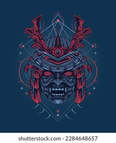 The Samurai design for t-shirt, apparel