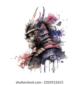 Samurai Dragon Traditional Japanese | Transparent 300dpi digital tshirt POD, EPS, vector, clipart, book cover, wallart, ready to print, Print-on-Demand, colorful, no background, beauty