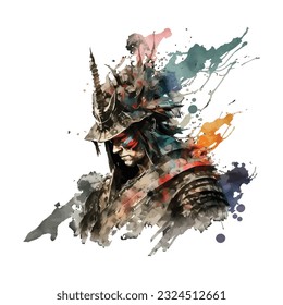 Samurai Dragon Traditional Japanese | Transparent 300dpi digital tshirt POD, EPS, vector, clipart, book cover, wallart, ready to print, Print-on-Demand, colorful, no background, beauty