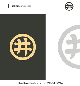 Samurai emblem crest.