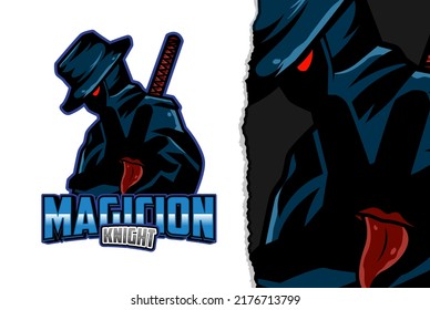 samurai esport logo - premium vector