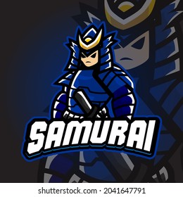 Samurai Esport logo. Suitable for team logo or esport logo and mascot logo, or tshirt design.