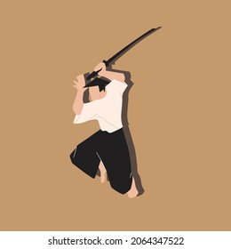 Samurai-Flachillustrationen und -bilder