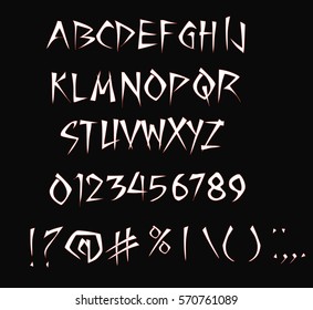 Samurai Font - Handwriting font  -  Vector