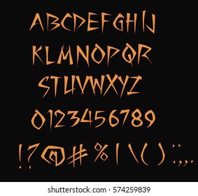 Samurai Font - Handwriting font  -  Vector