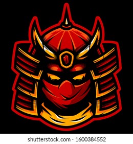 Samurai Gaming Logo. Warrior Mascot Illustration