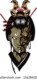 
Samurai girl vector available for your project
