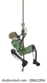 samurai hanging rope