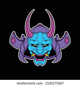 samurai head logo for commercial use