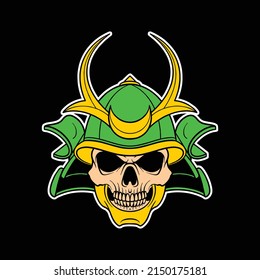 samurai head logo for commercial use