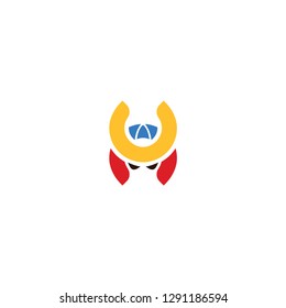 Samurai head logo design