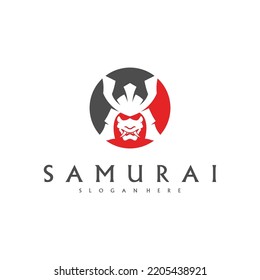 Samurai Head Logo Design Vector Samurai Stock Vector (Royalty Free ...