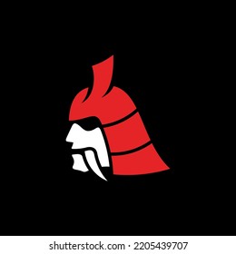 Samurai Kopf Logo Design Vektor. Samurai-Logo-Vorlage