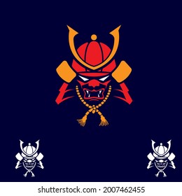 Samurai head symbol vector illustration for identity, brandm design element, or any other purpose.