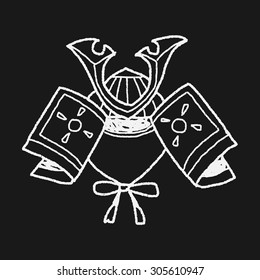samurai helmet doodle