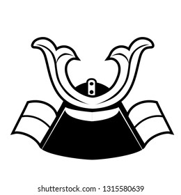 Samurai helmet illustration, icon,vector data