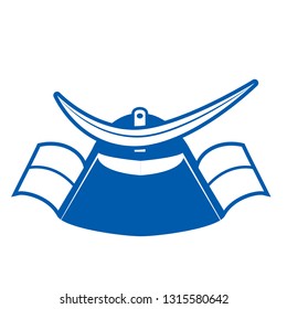 Samurai helmet illustration, icon,vector data,masamune date(Samurai's name)
