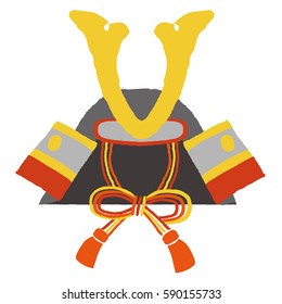 Samurai helmet.(Kabuto). The Japanese Children's day(Boy's festival)". May 5. Kabuto is symbol to celebrate "Children's day". We decorate a Kabuto in a house to pray for the growth of the child.
