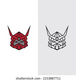 samurai icon vector illustration template design