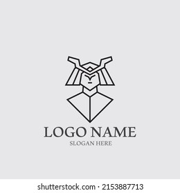 samurai icon vector illustration template design
