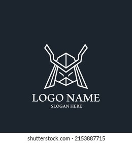 samurai icon vector illustration template design