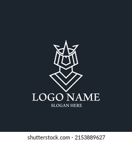 samurai icon vector illustration template design