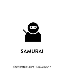 samurai icon vector. samurai sign on white background. samurai icon for web and app