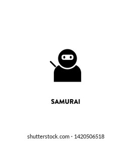 samurai icon vector. samurai sign on white background. samurai icon for web and app