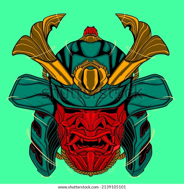 Samurai illustration art mascot for design
book, tshirt,
background.etc
