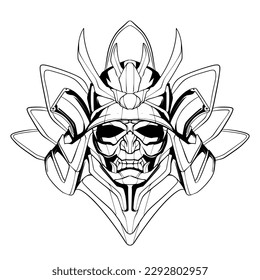 Samurai illustration art mascot logo