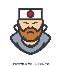 Samurai japan Vector Cartoon illustration.