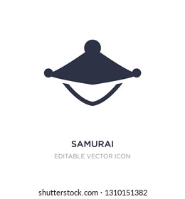 samurai japanese hat icon on white background. Simple element illustration from Fashion concept. samurai japanese hat icon symbol design.