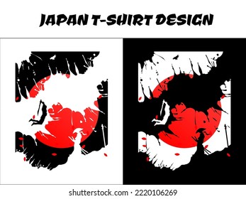 Samurai-Sprung für Angriff, japanisches T-Shirt-Design, Silhouette für ein japanisches Thema, Ritter, männliche Samurai, Silhouette japan Samurai-Vektorvektor
