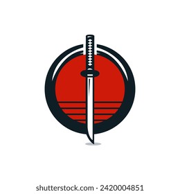 Samurai Katana Logo Vector Japan