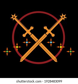 Samurai Katana Sword Design Element
