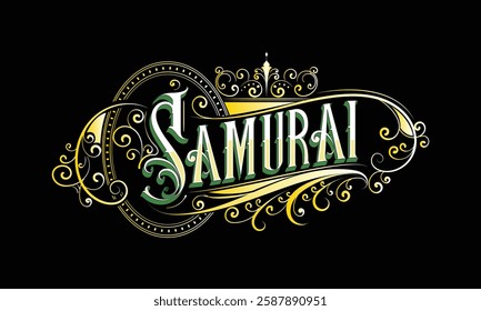 SAMURAI lettering custom style design