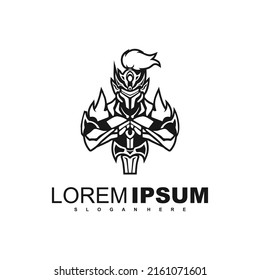 samurai logo animal vector icon mascot