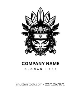 Samurai Logo Balances Traditional Toughness with Adorable Charm