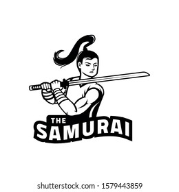 Samurai logo black and white