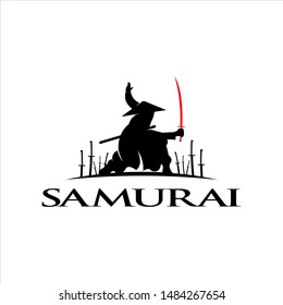 samurai logo design idea legendary army illustration sticker inspiration. Warrior icon idea