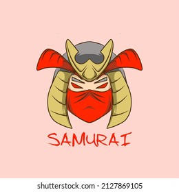 Samurai logo design. Vector design