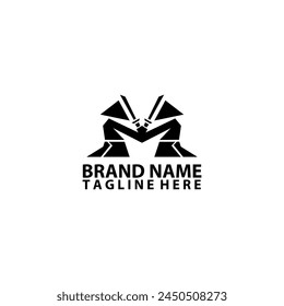 samurai logo design vector illustration symbol