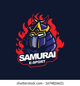 samurai logo for e-sport gaming mascot logo