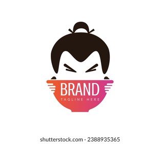 Samurai logo icon design template elements. Usable for Branding and Business Logos.