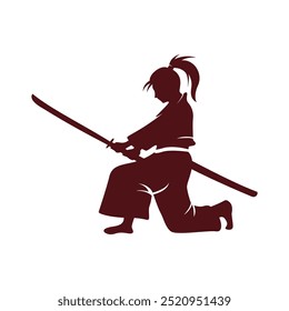 Samurai logo icon design template