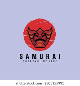 Samurai Logo Linie art Vektorgrafik D